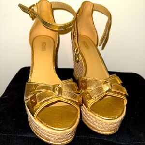 Michael Kors Gold women’s wedge shoe